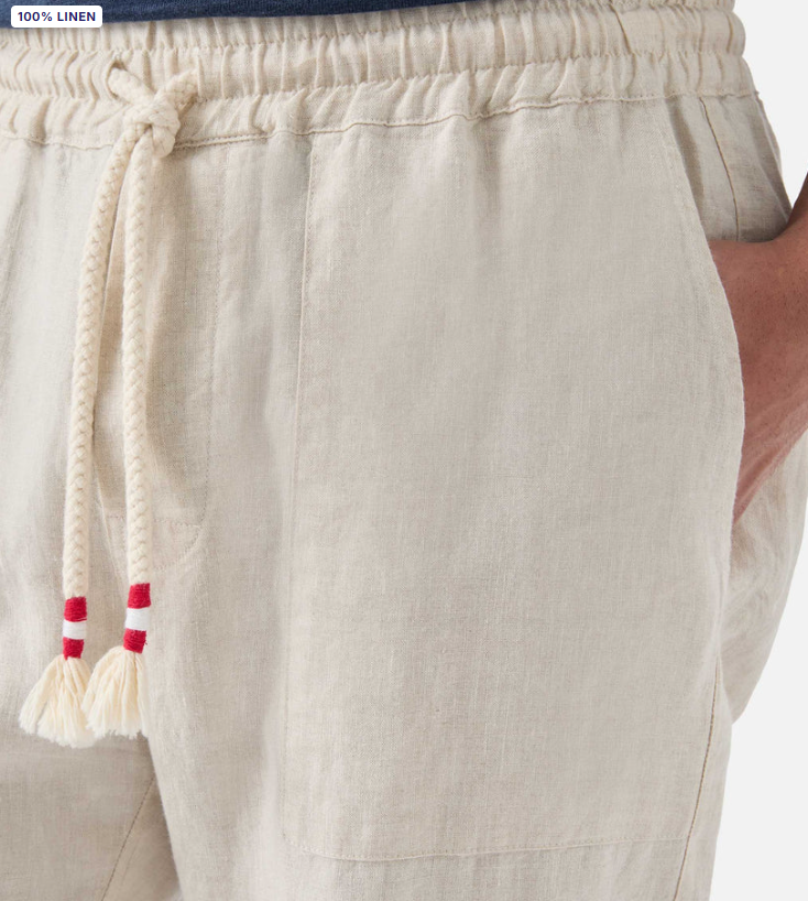 CALAIS CREAM LINEN PANTS