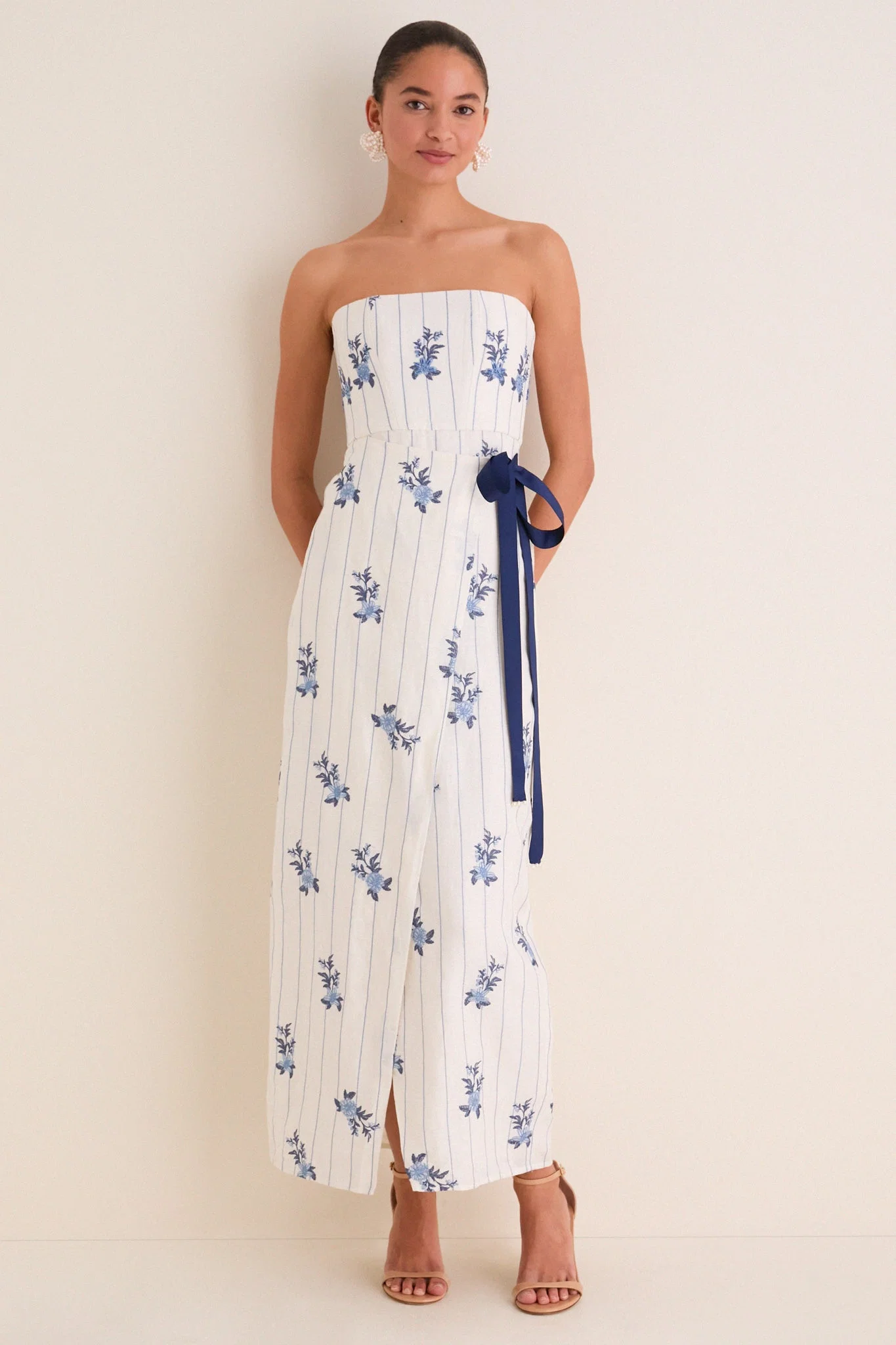 Valle Cinefila Strapless Maxi Dress