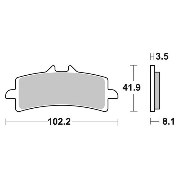 SBS Sinter Sintered Metal front brake padsRef: SBS6041 / 841081