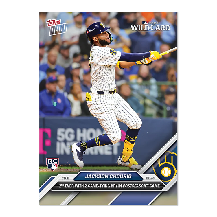 Jackson Chourio - 2024 MLB Topps NOW® Card 795 - LOOK FOR AUTO-RELICS