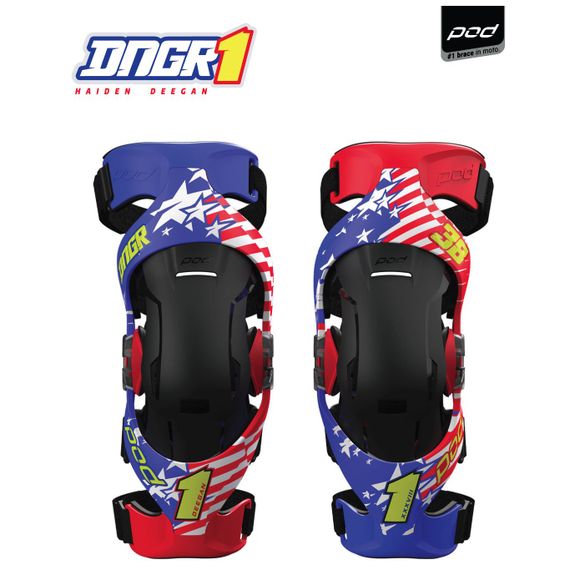 POD K4 2.0 HAIDEN DEEGAN 2026 Brace - Blue / RedRef: POD0053