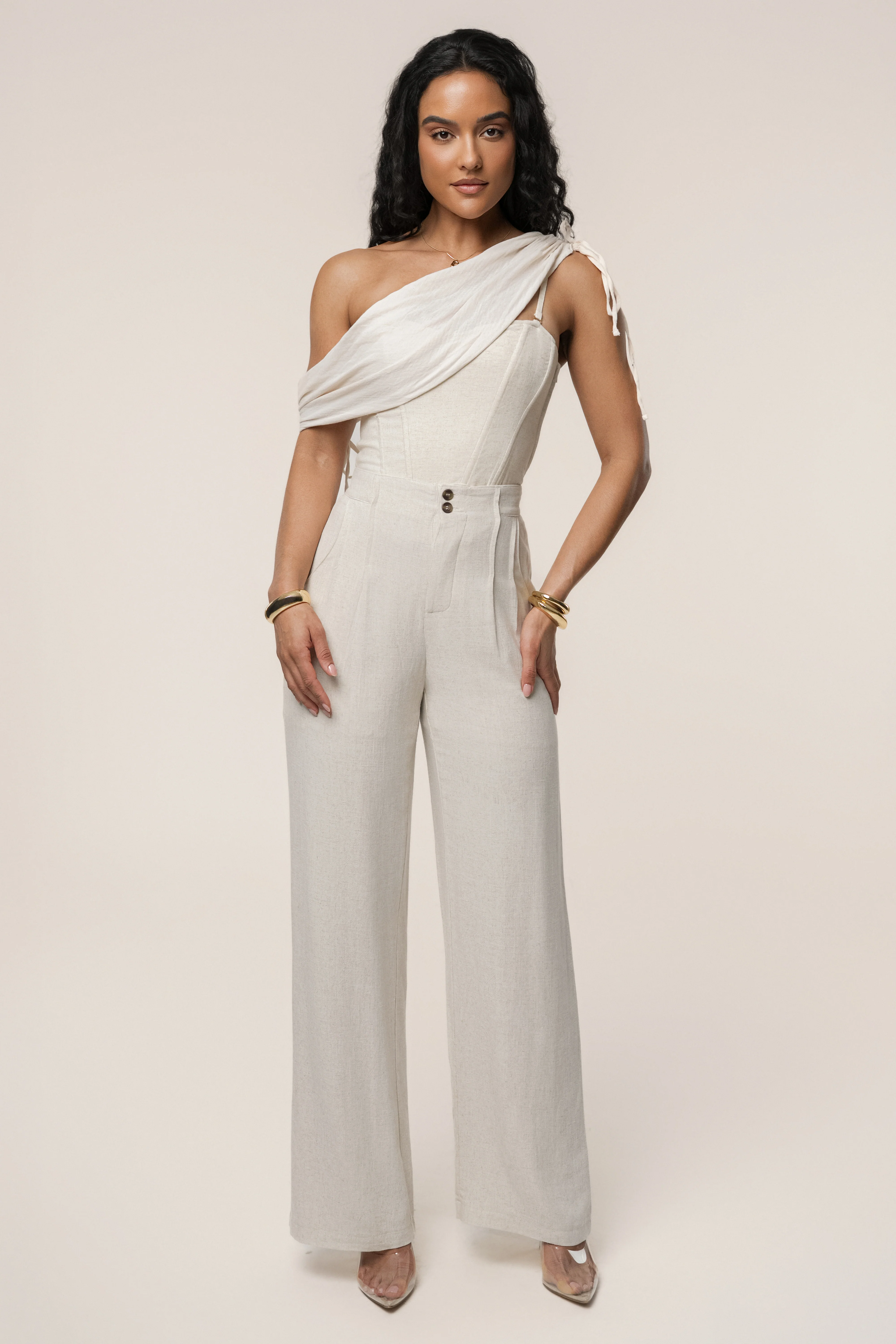 Natural New Obsession Draped Top