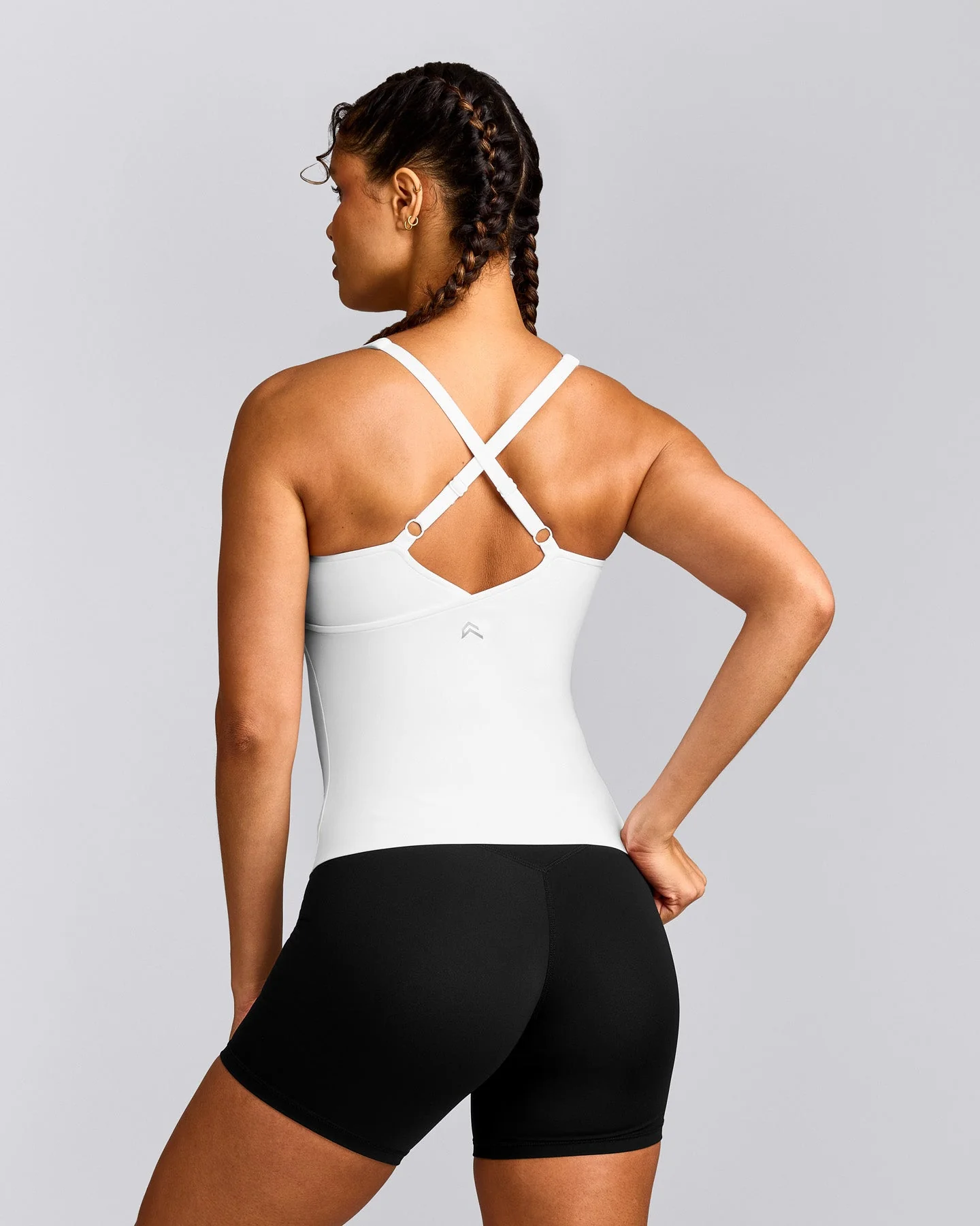 UnifiedMove™ V Neck Cross Back Vest with Reflective Logo | White