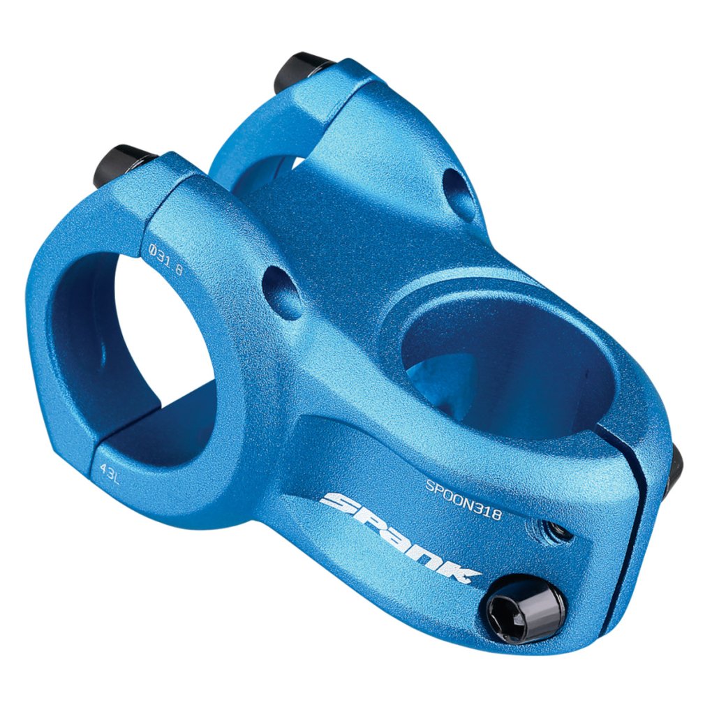 Spank Spoon 318 Stem - 31.8mm - blue