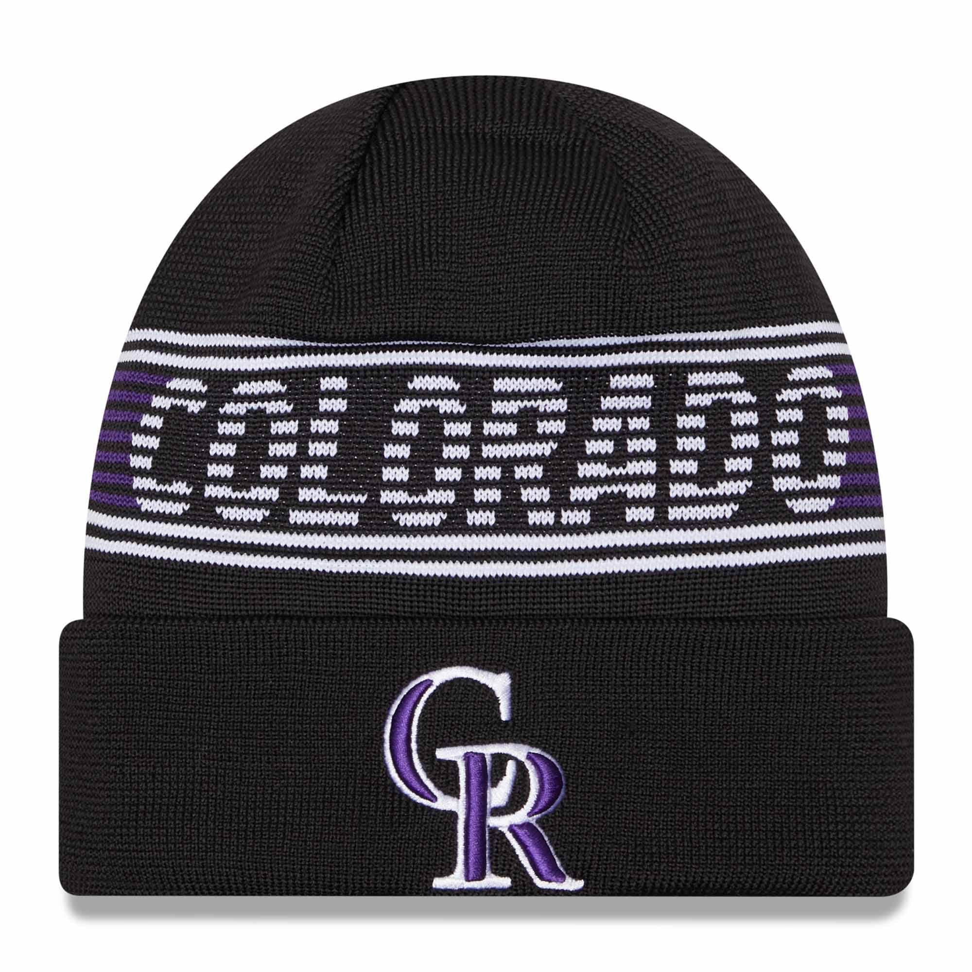 Colorado Rockies Authentic 2024 MLB Clubhouse New Era Beanie Knit
