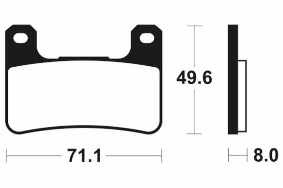 Tecnium Performance sintered metal brake pads - MF306Ref: TE00818A / 1022767