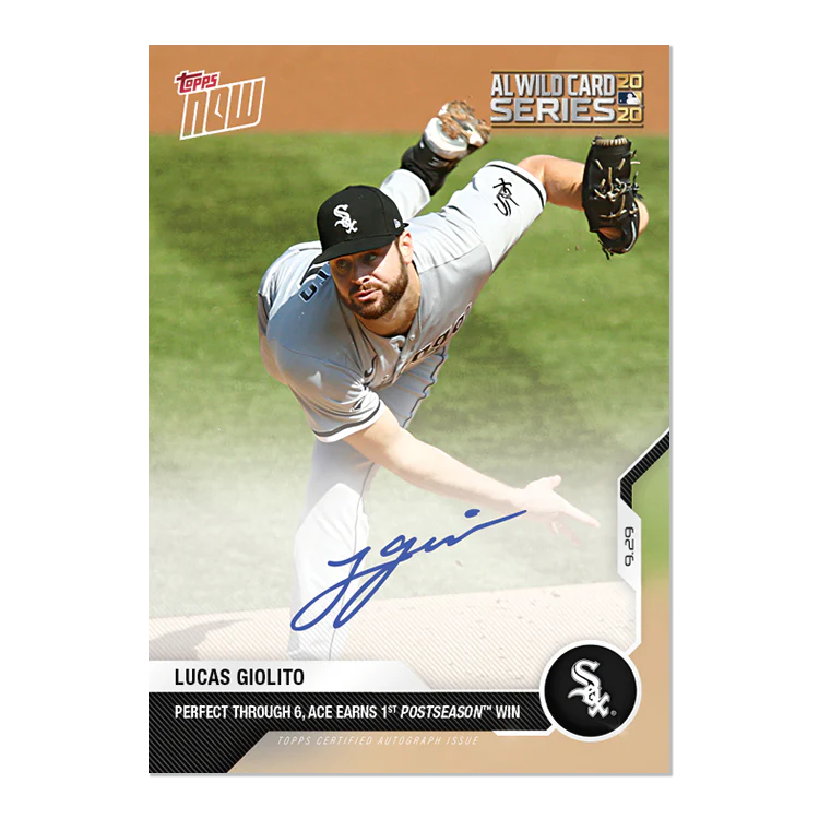 On-Card Auto # to 99 - Lucas Giolito - MLB TOPPS NOW® Card 327A