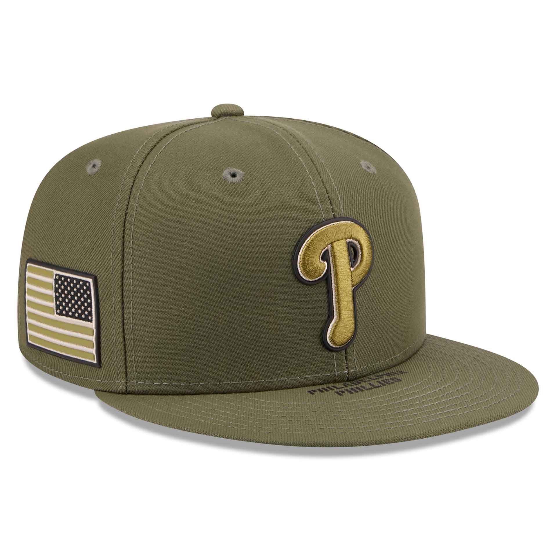 Philadelphia Phillies 2026 MLB Armed Forces Authentic 59FIFTY Fitted Cap Olive