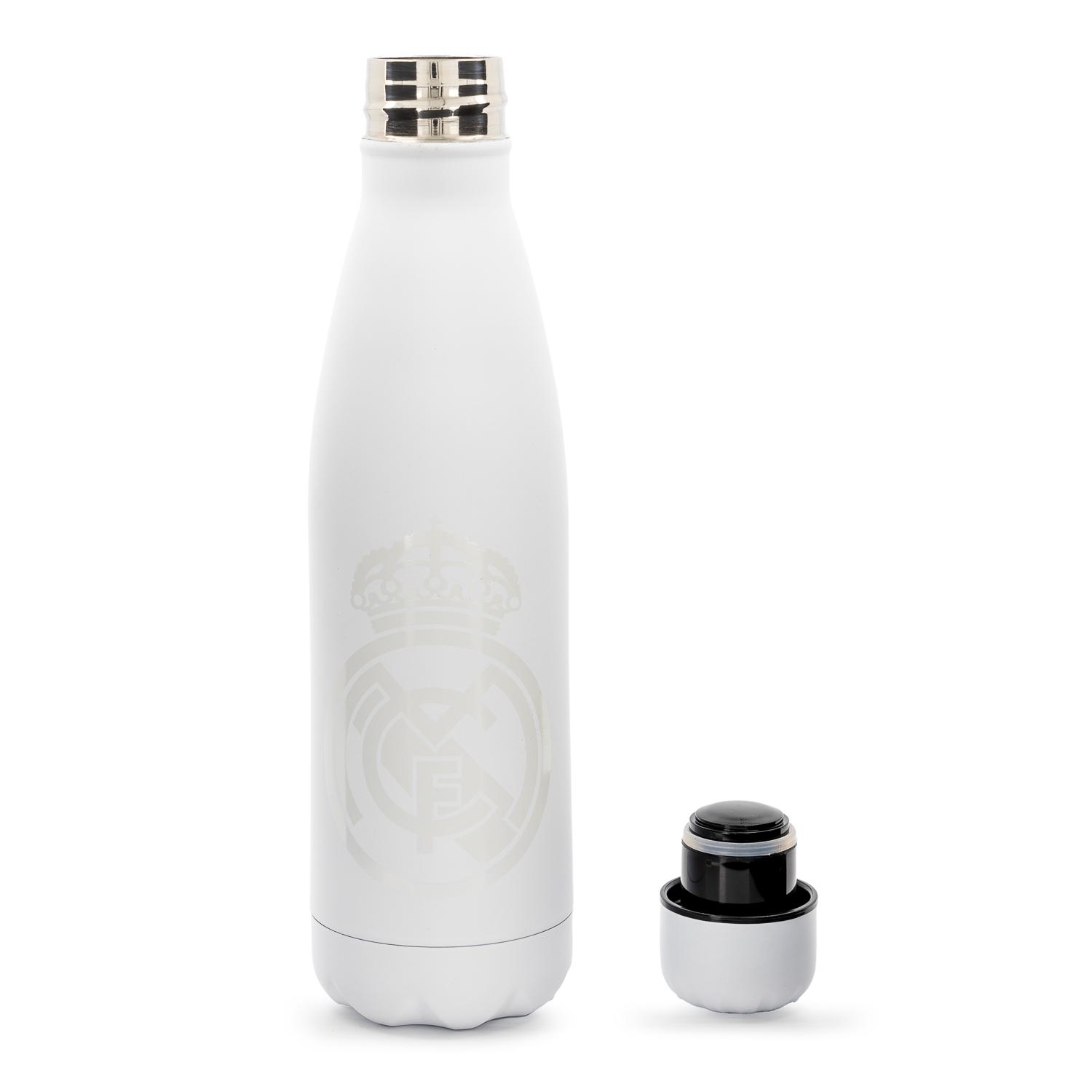 Steel 500ml Rubberized Bottle White Real Madrid
