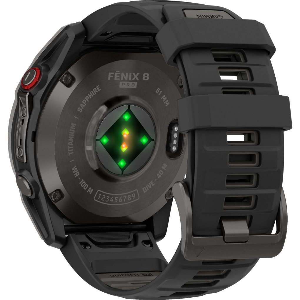 Garmin fenix 8 Pro AMOLED Sapphire GPS Smartwatch - 51mm - Black/Carbon Grey DLC Titanium - 2nd Choice