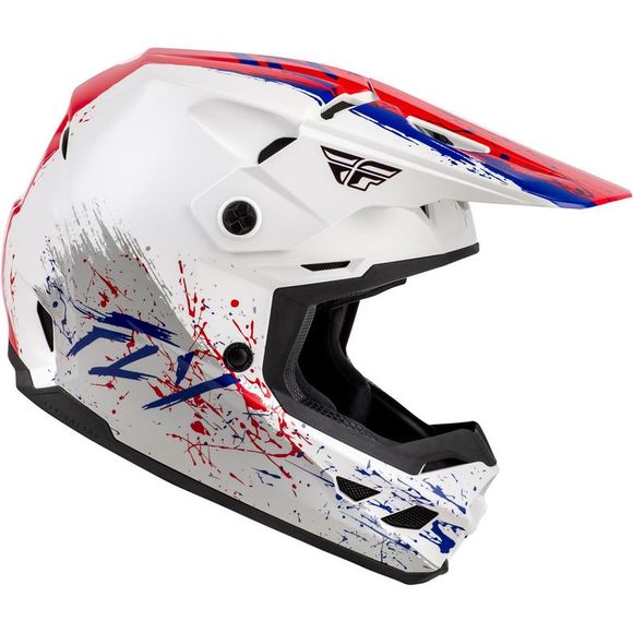 Fly KINETIC cross helmet - DRIP - CHILDREN - Black / WhiteRef: FL1882