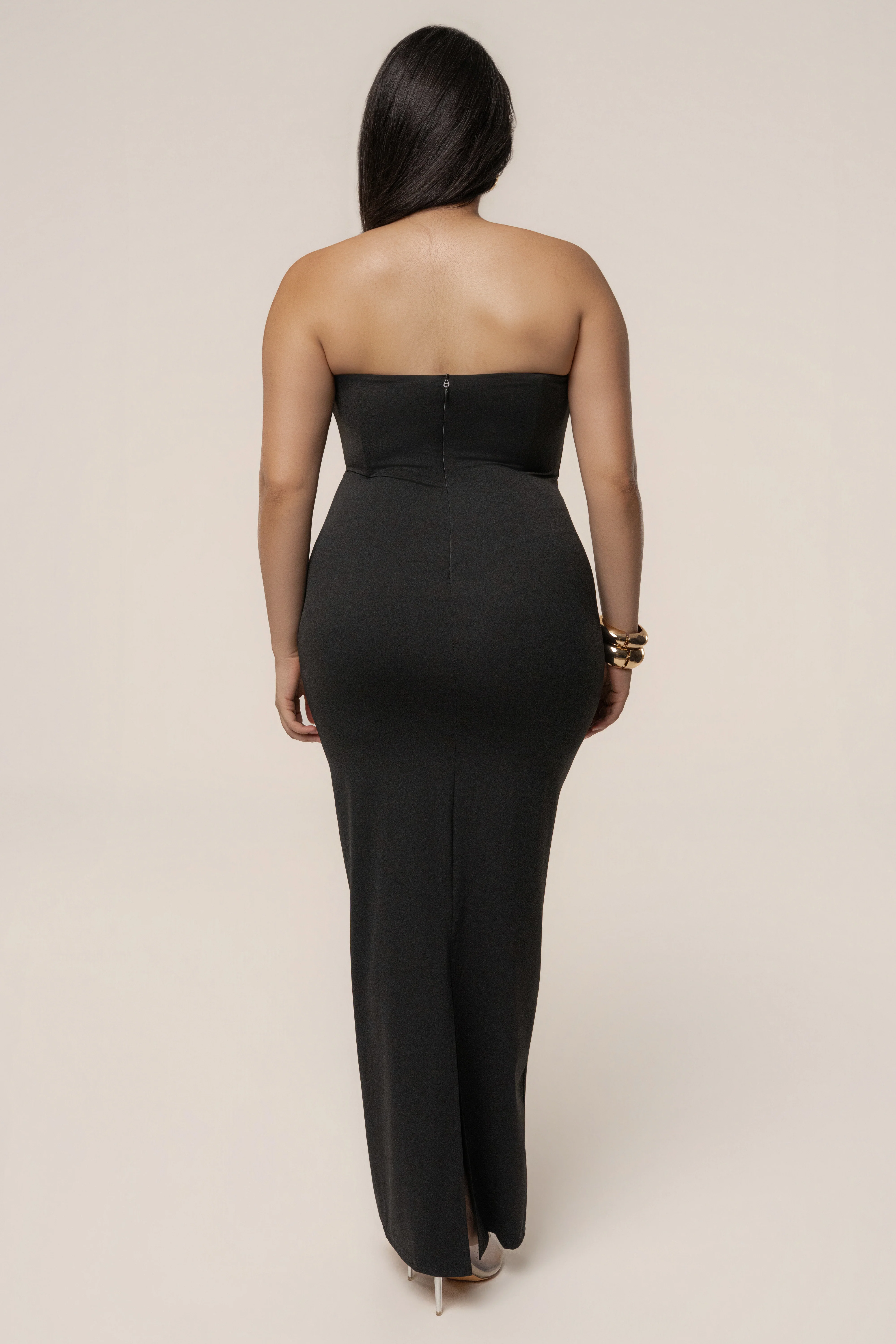 Black Midnight Illusion Maxi Gown