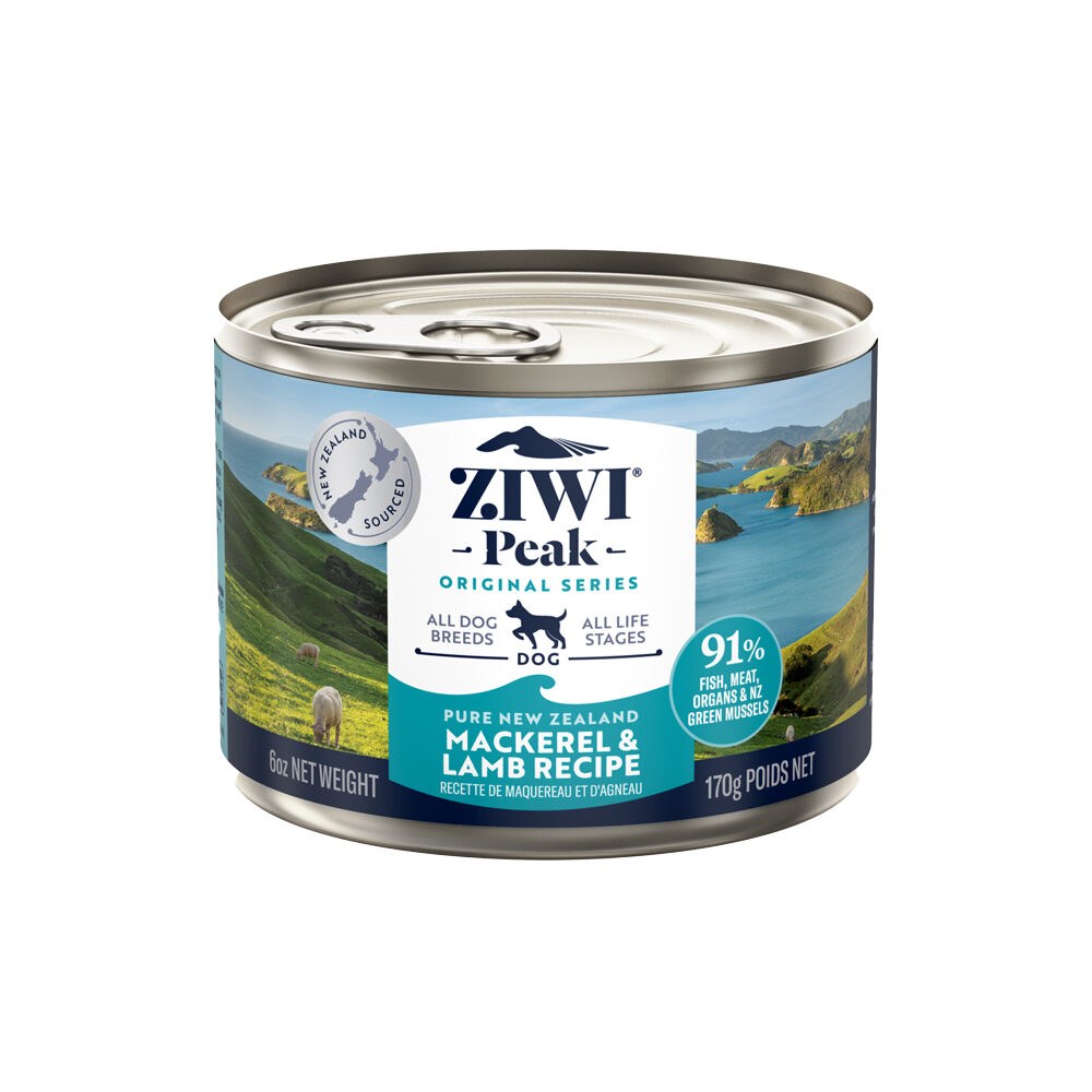 ZIWI Peak Dog Food - Mackerel & Lamb - Can - 12 x 170 g