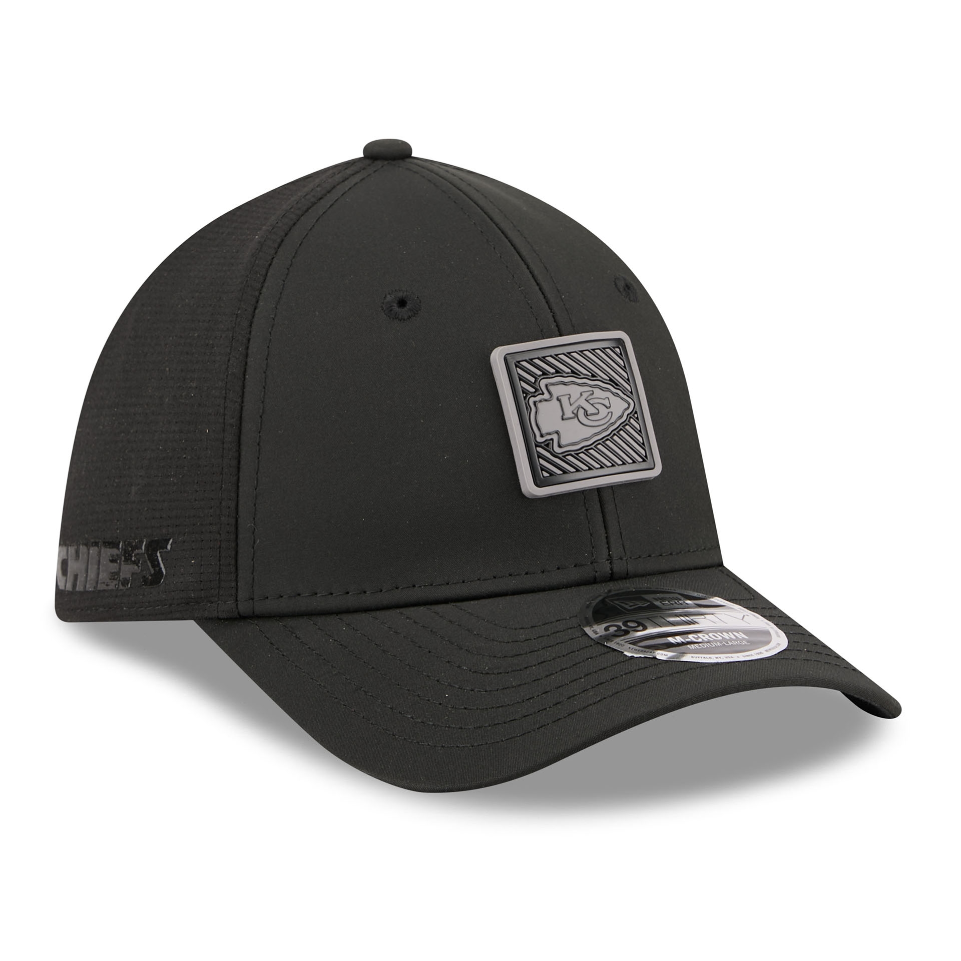 Kansas City Chiefs Black 2026 NFL Training Camp 39THIRTY Flex Cap