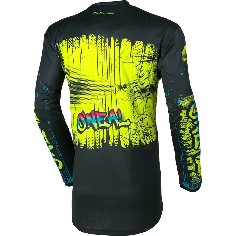 O'Neal Element Longsleeve Jersey Youth - RANCID V.26 black/neon yellow