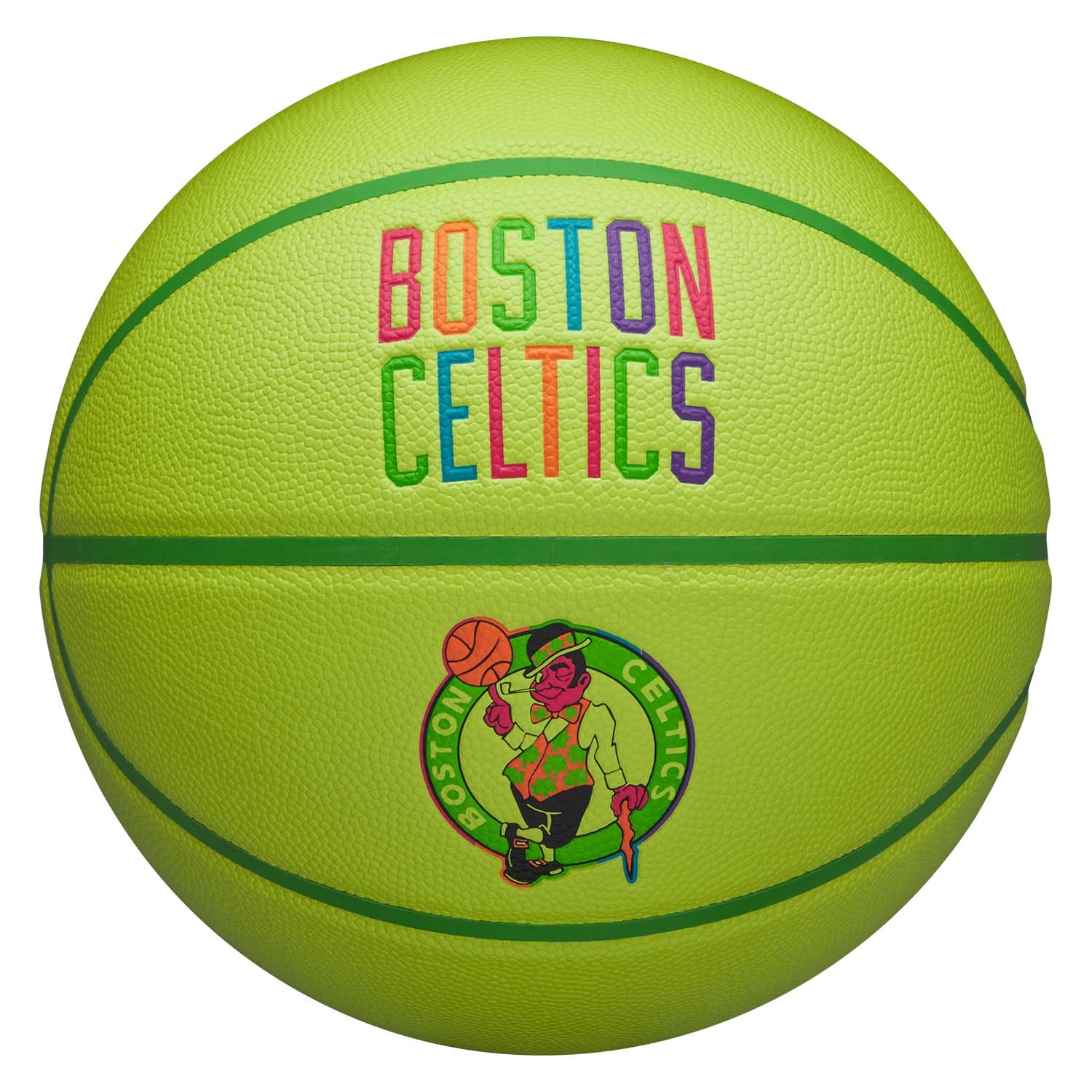 Boston Celtics Neon Pop NBA Basketball (Size 7)