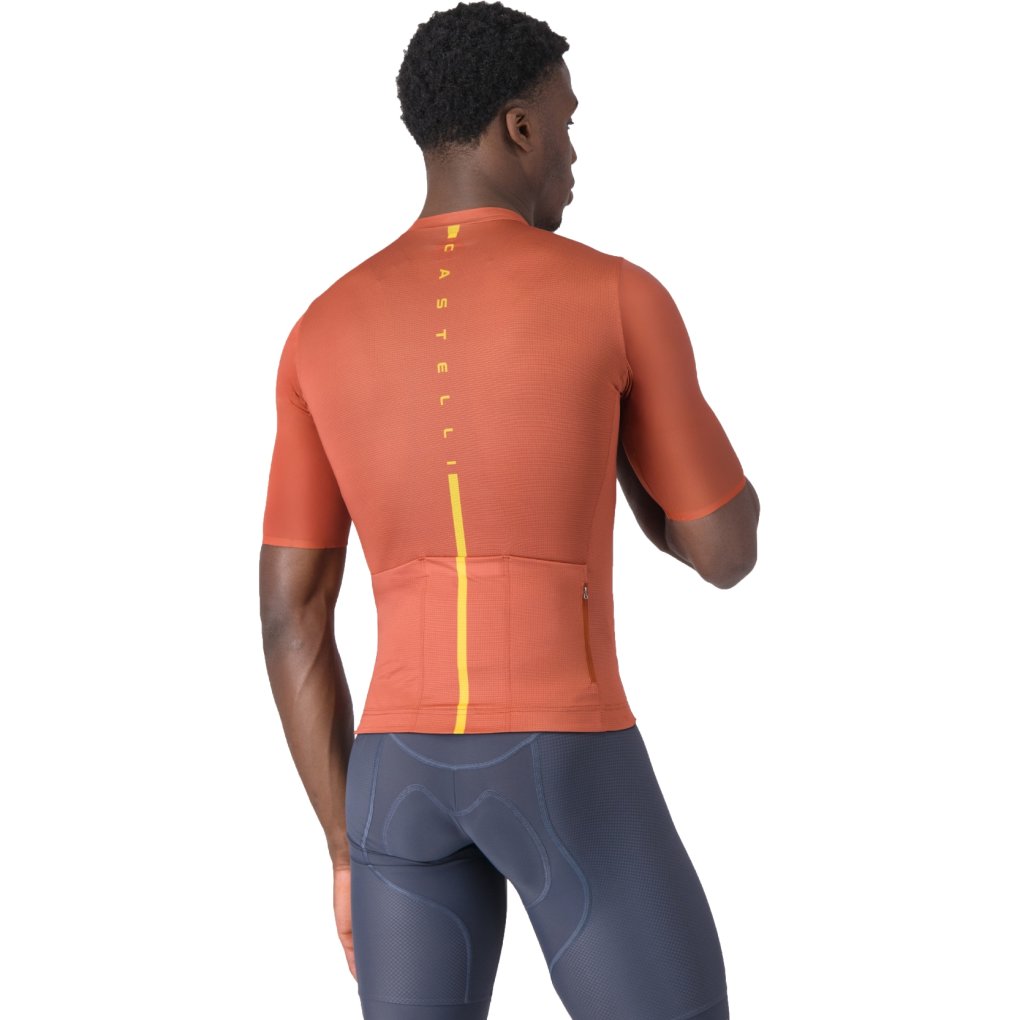 Castelli Drittone Logo Jersey Men - paprika/mango mojito 655