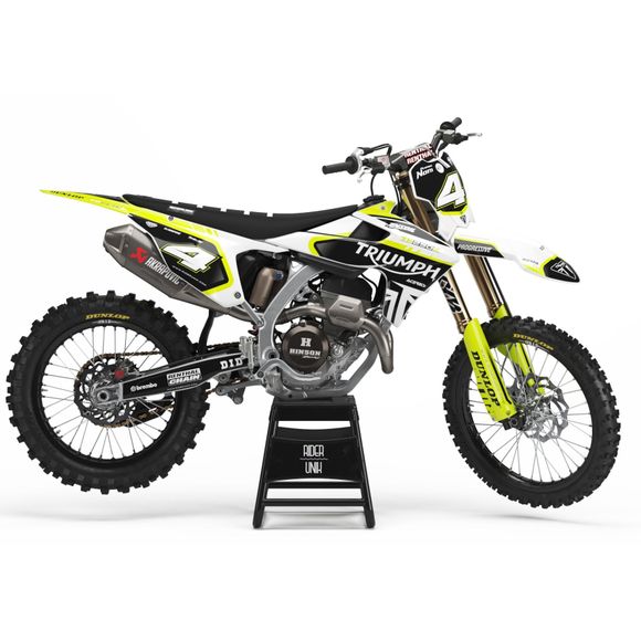 Kit déco RiderUnik BALO - Blanc / NoirTRIUMPH 250 TF 250-X - 2024 - 2026Ref : RU2647 / TRI-BALO-1