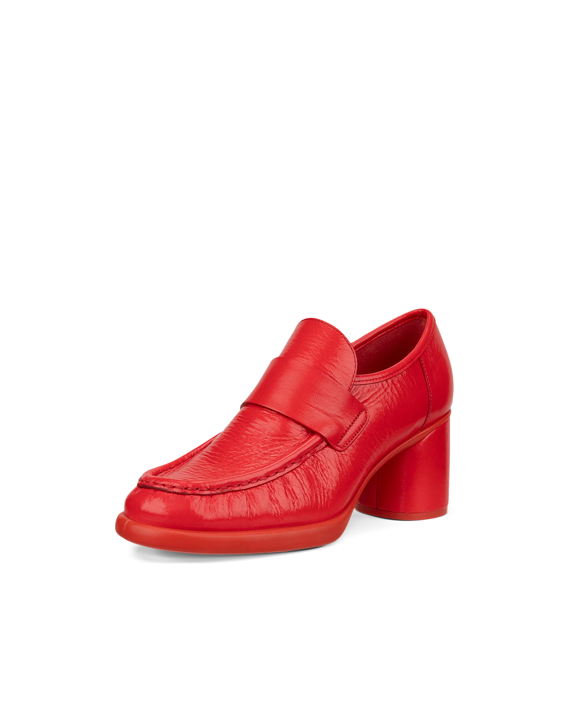 ECCO SCULPTED LX 55 Damen Lederloafer mit Blockabsatz Rot