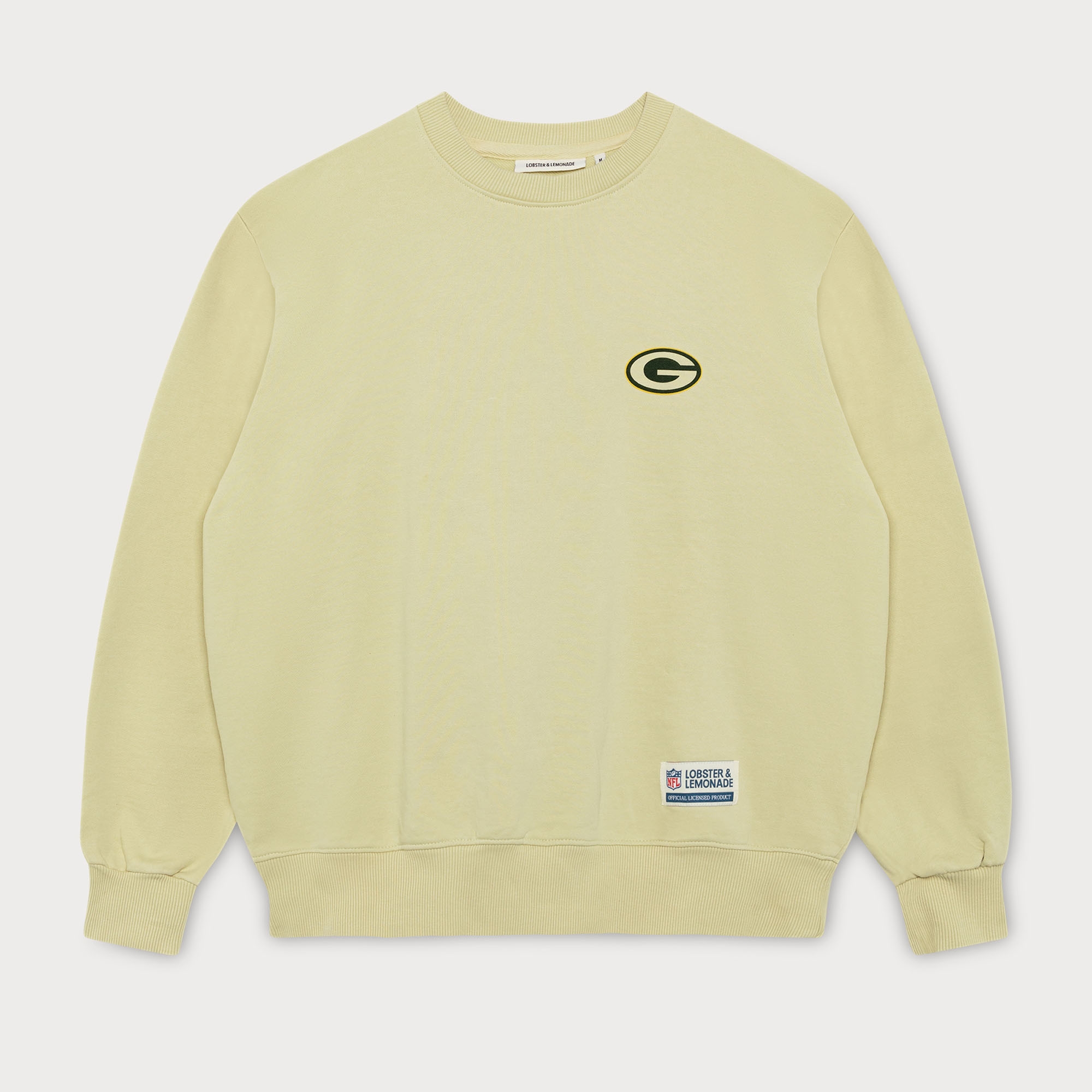 Green Bay Packers L&L '96 Classics NFL Crew Sweater Beige