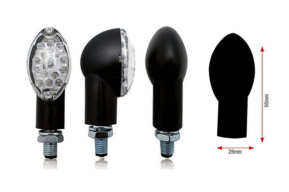 Clignotant Bihr s Oval LED noir UniverselRef : BI01967A / 1066946