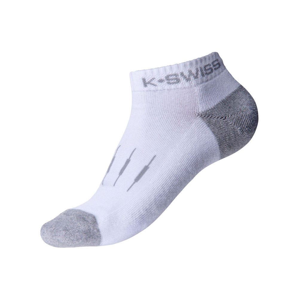 3-PACK OF WOMEN'S WHITE AND GRAY K-SWISS ALL COURT SOCKS