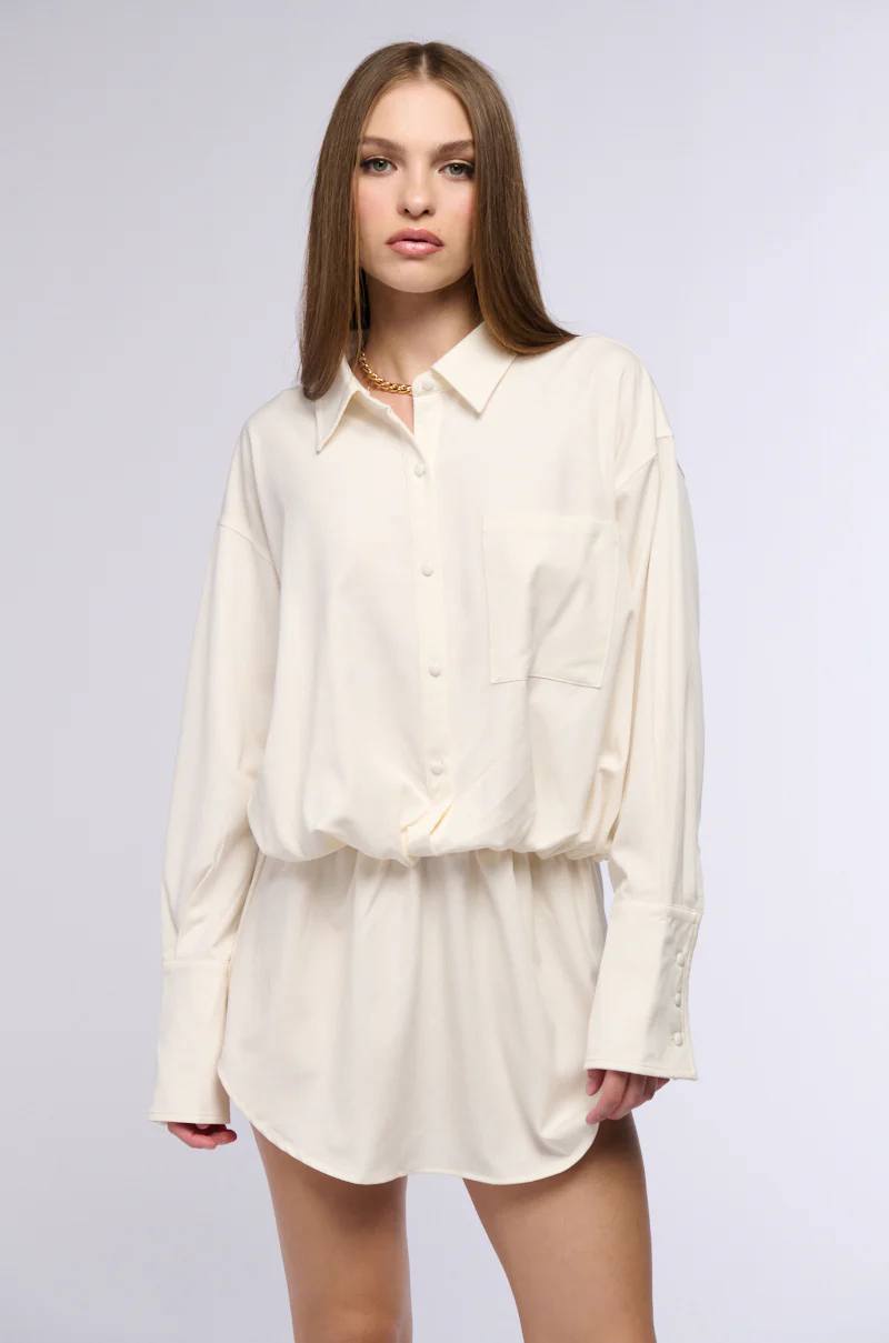 Chic Af Button Down Shirt Mini Dress