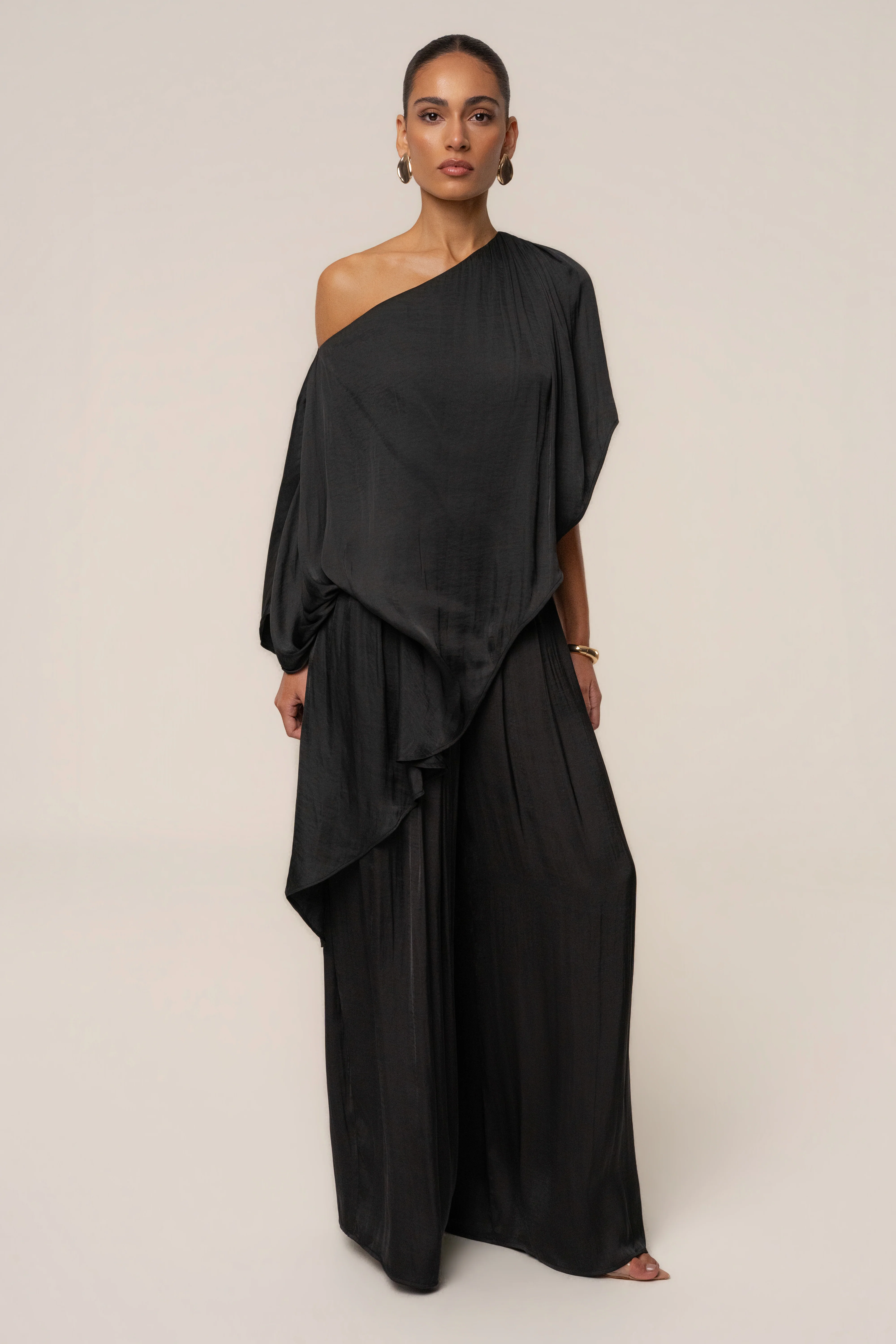 Black Brisa Drape Top