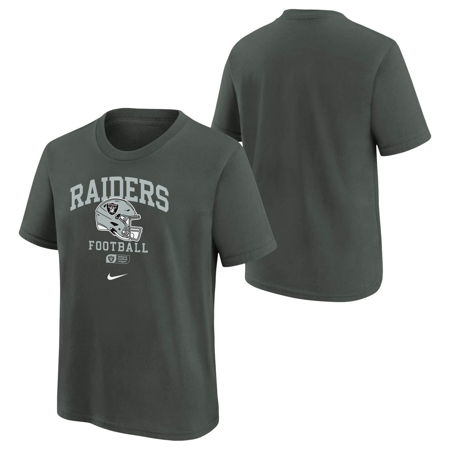 Las Vegas Raiders Helmet Nike Essential NFL T-Shirt Anthracite (YOUTH)