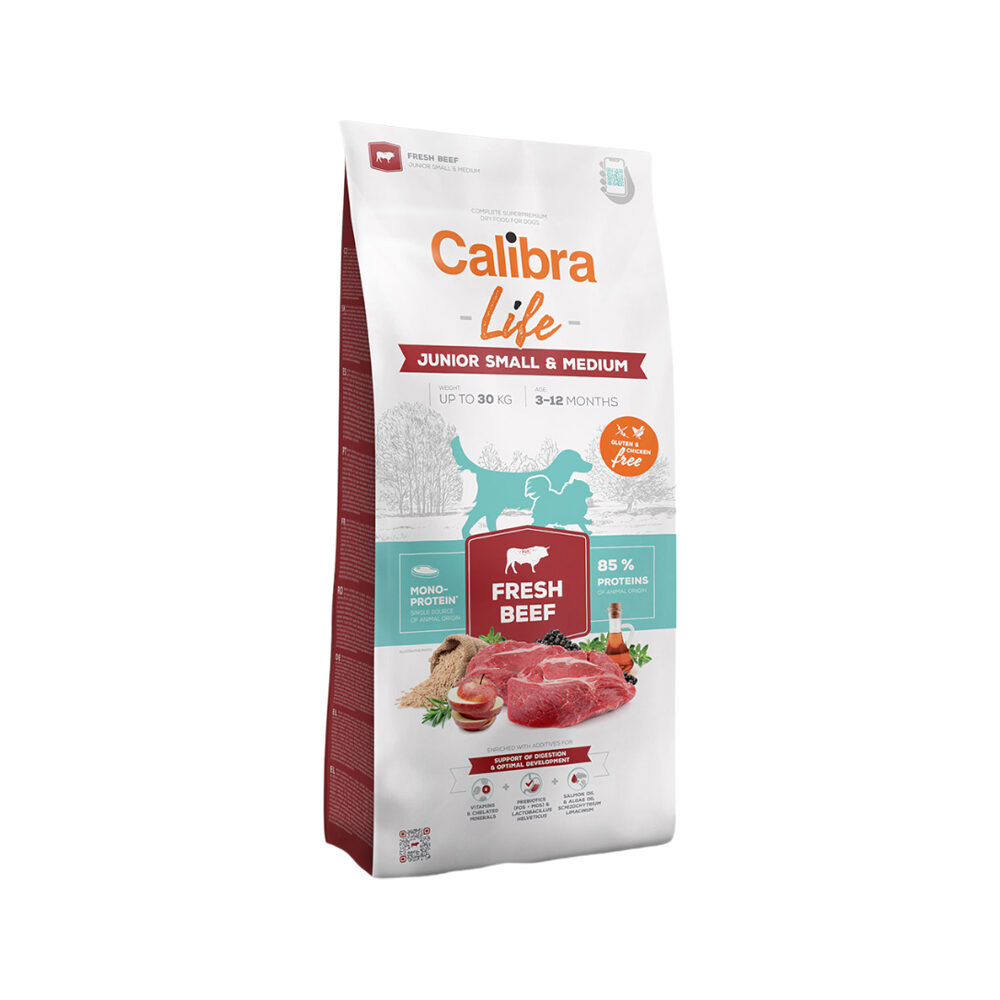 Calibra Dog Life Junior Small & Medium Breed - Beef - 12 kg