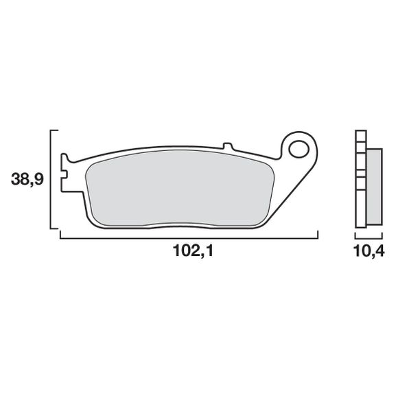 Brembo Organic brake pads front/rear (depending on model)Ref: 07HO3405