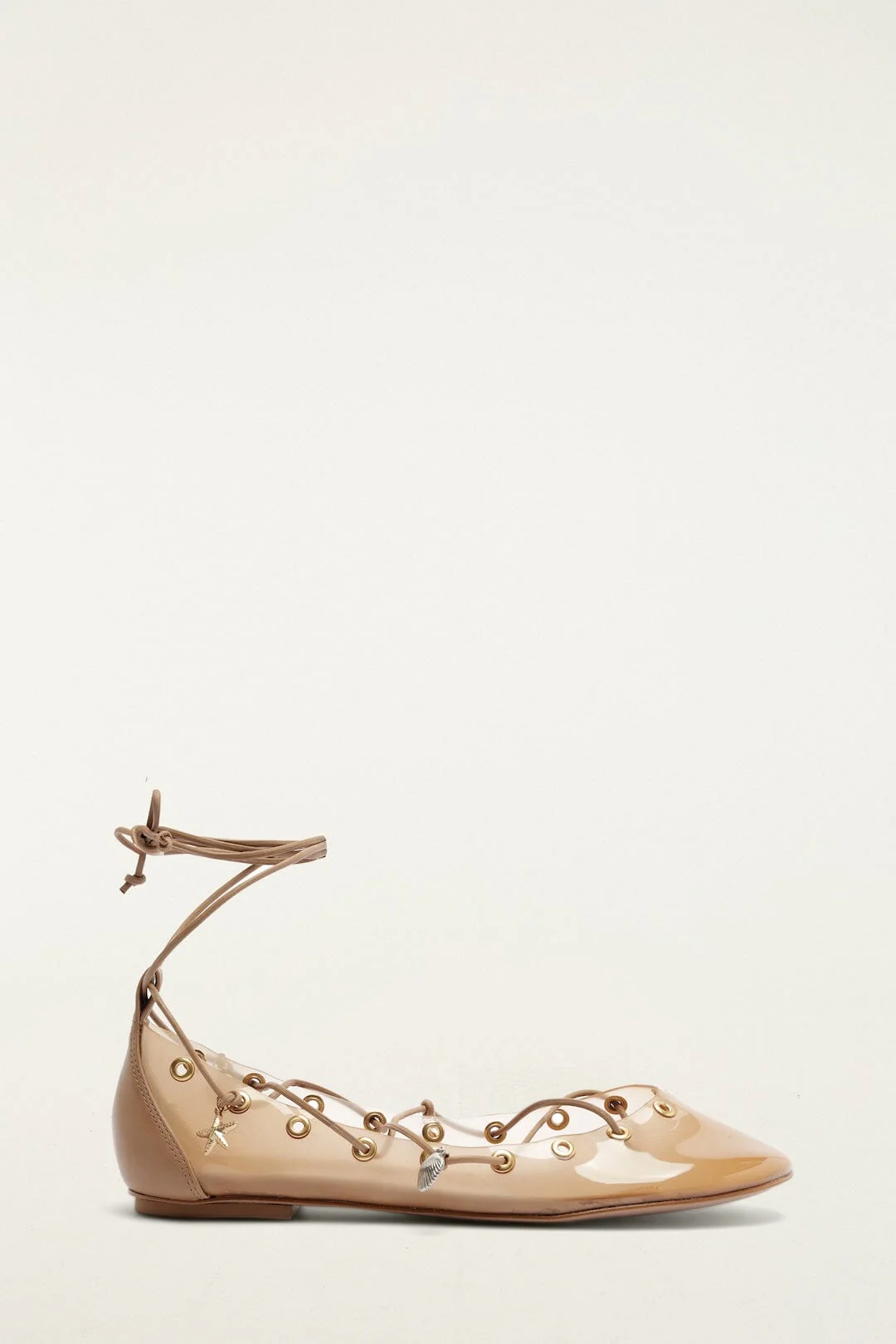 Sand Sea Lace Up Jelly Ballerina