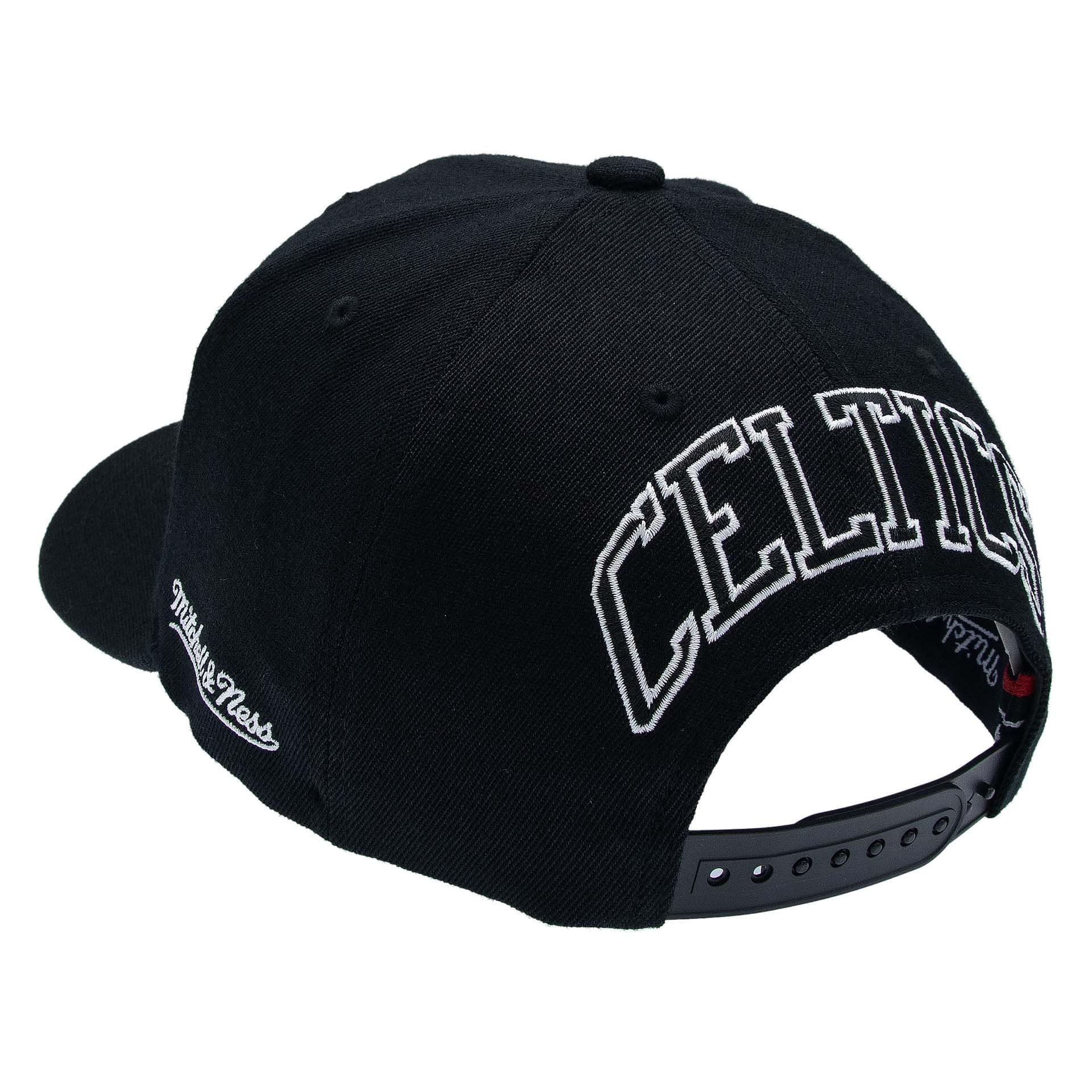 Boston Celtics Monochrome Classic Red Stretch-Snap NBA Cap Black