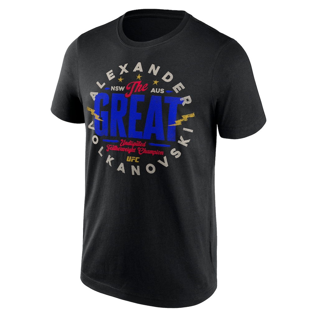UFC Alexander Volkanovski The Great Emblem T-Shirt - Black - Mens
