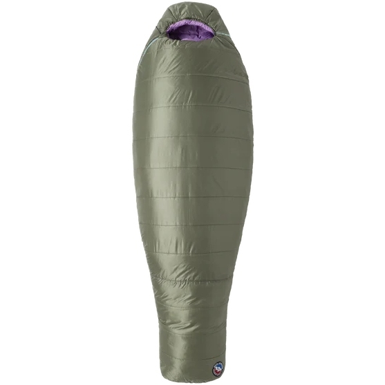 Big Agnes Anthracite 30 Women's Sleeping Bag Regular - Zip right - lichen green/african violet