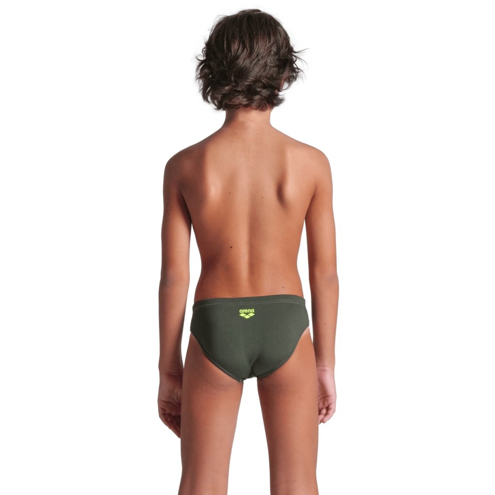 arena Performance Poseidonia Swim Briefs Boys - Dark Sage/Artic Lime