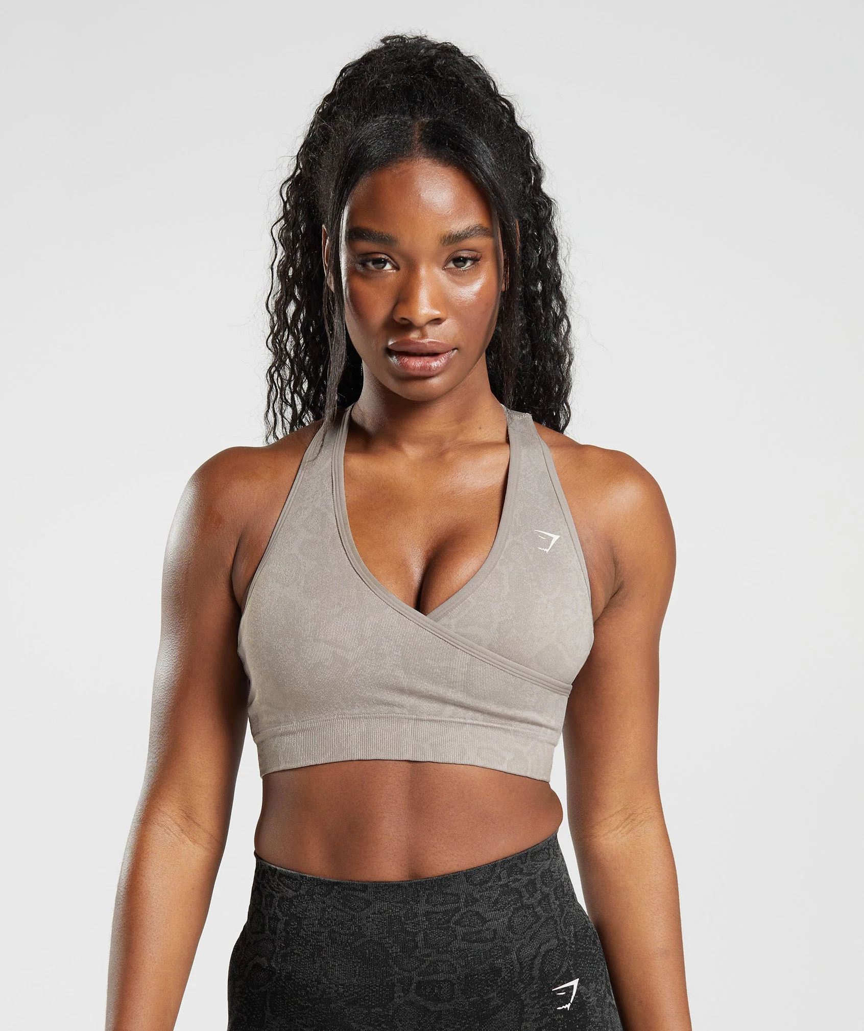 Adapt Animal Seamless Sports Bra Mushroom Brown/Urban Grey