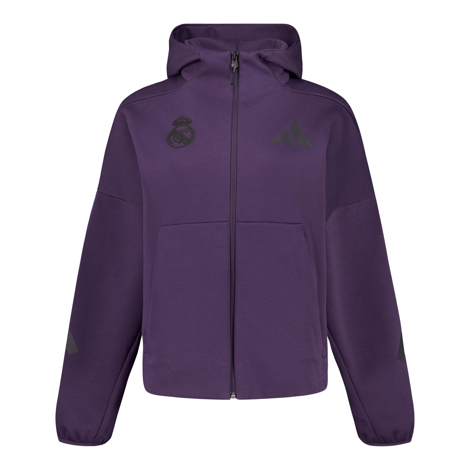 Womens Adidas Real Urban Full Zip Hoodie Purple