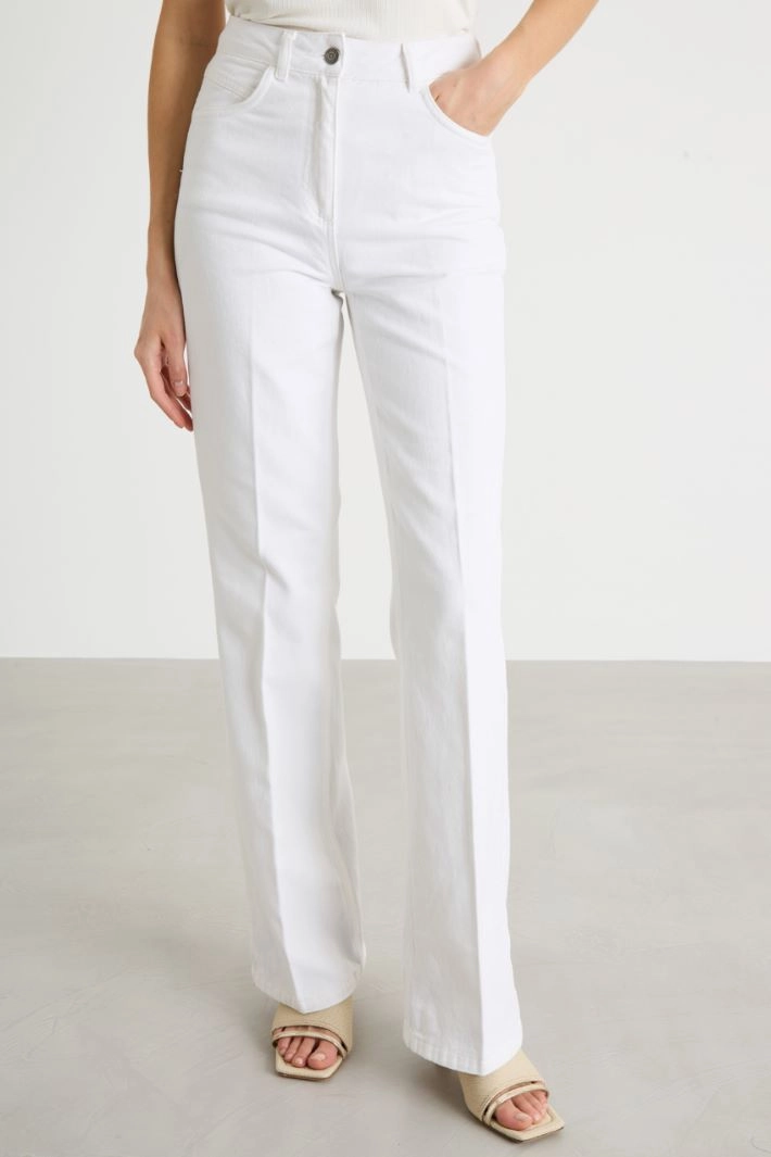 Bootcut jeans - WHITE