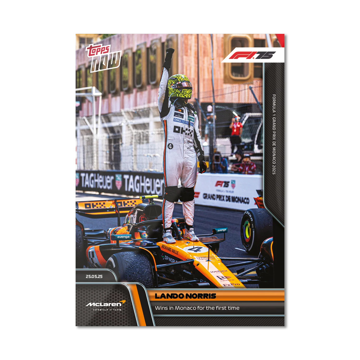 Lando Norris - 2025 Formula 1® Topps NOW® - Card 39