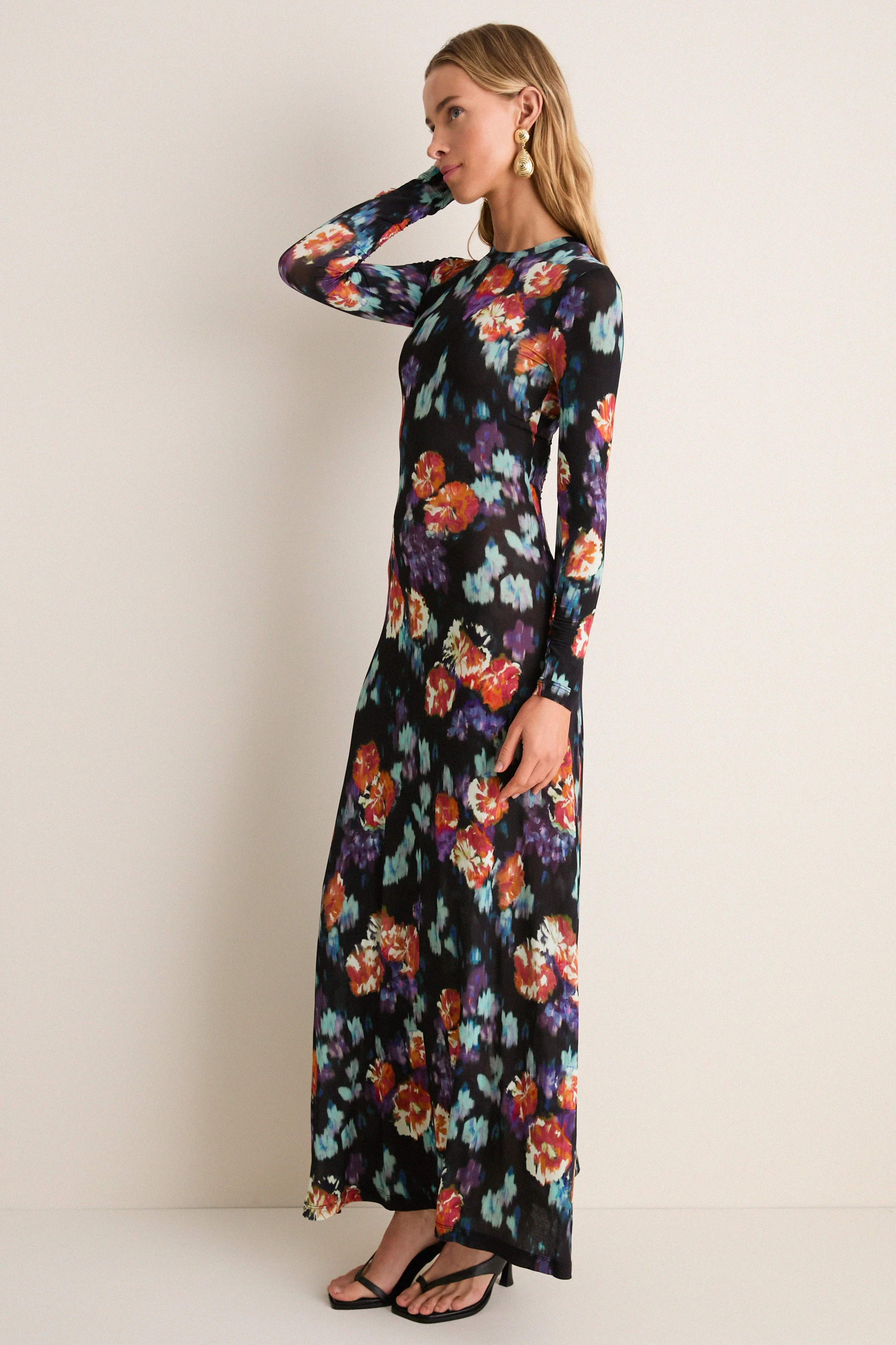 Nocturne Amari Long Sleeve Jersey Dress