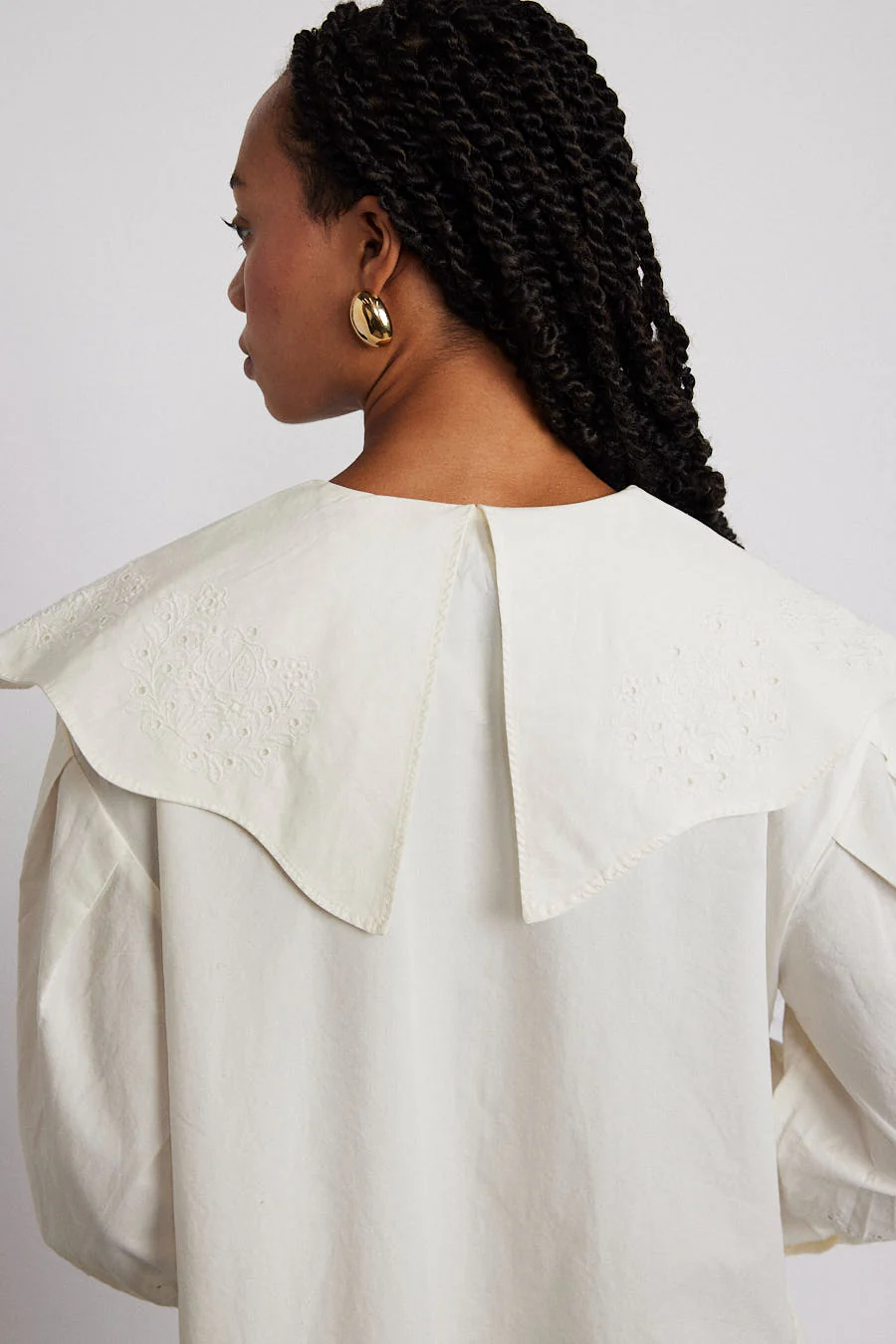 mimi mini dress - off white broderie