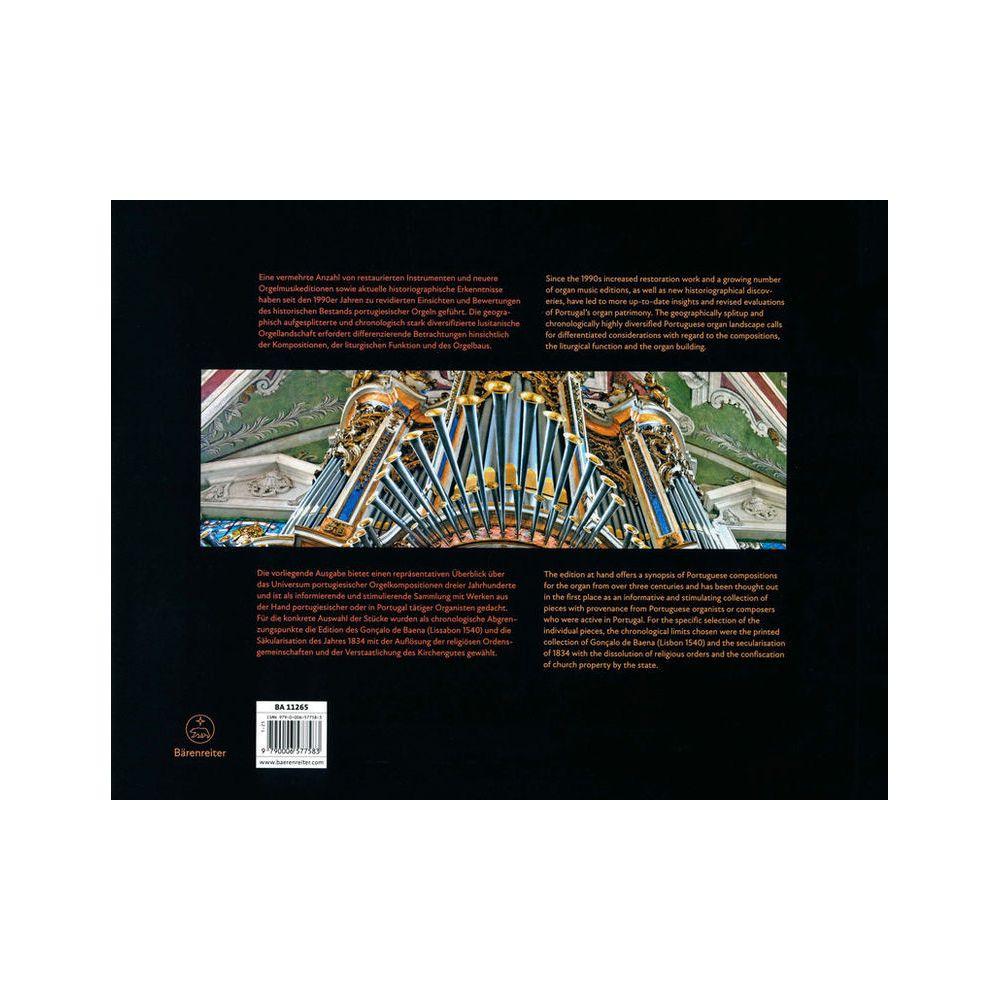 Bärenreiter Portugiesische Orgelmusik – Thomann Ireland
