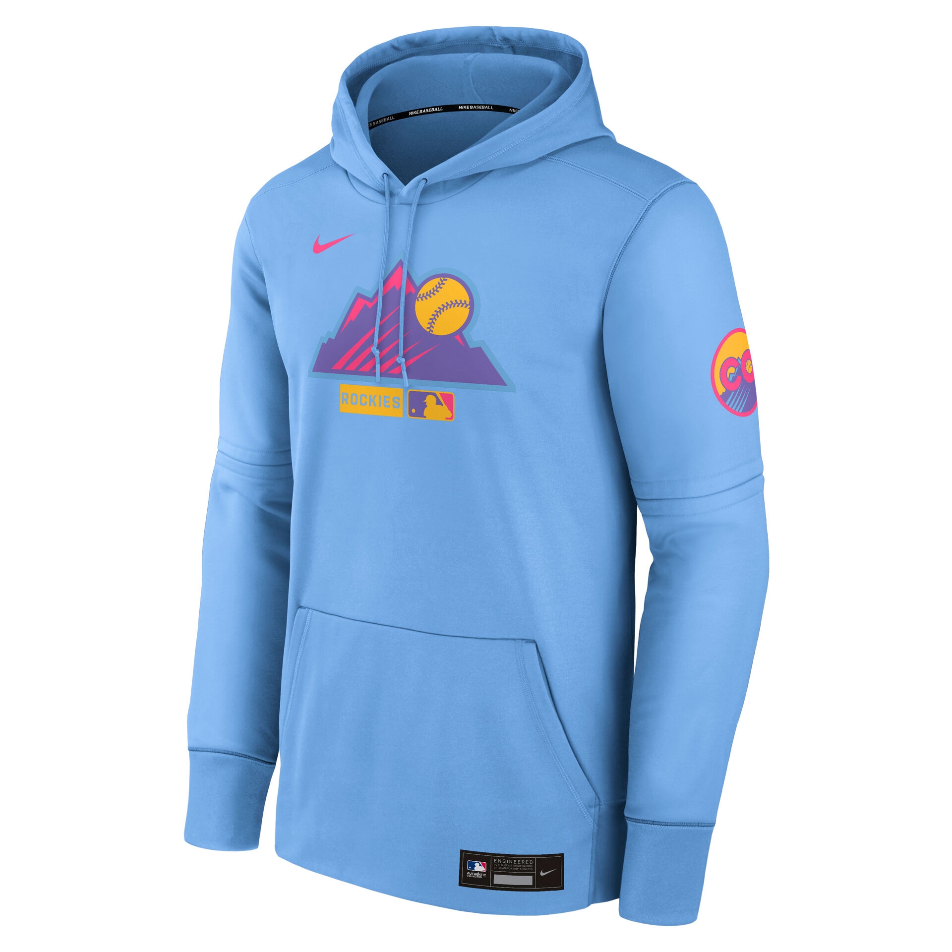 Colorado Rockies City Connect 2026 MLB Authentic Therma Hoodie Blue