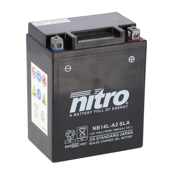 Nitro battery nb14l-a2 sla firm acid type maintenance-free/ready to useRef: nb14l-a2 sla