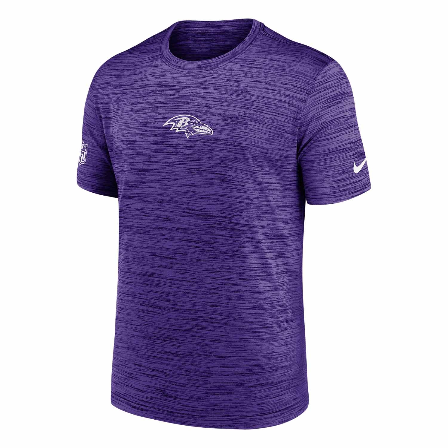 Baltimore Ravens 2025 NFL Sideline Nike Velocity Performance T-Shirt Purple