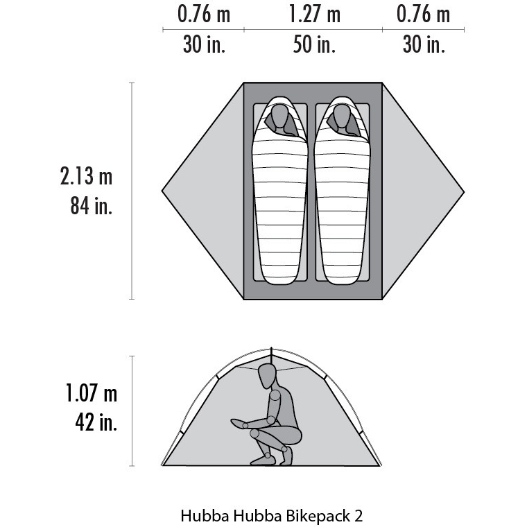 MSR Hubba Hubba Bikepack 2 Tent - Green