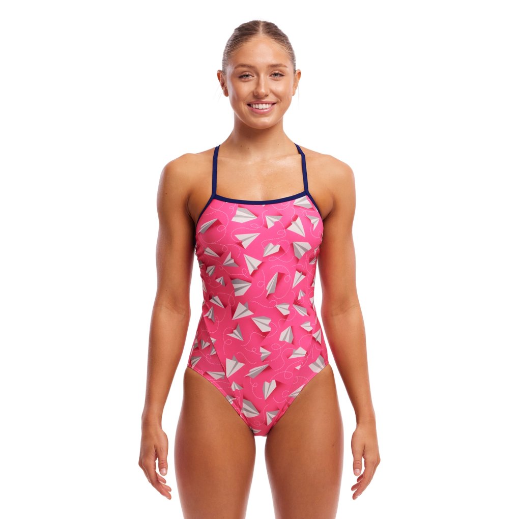 Funkita Single Strap Eco One Piece Swimsuit Women - Paper Pink