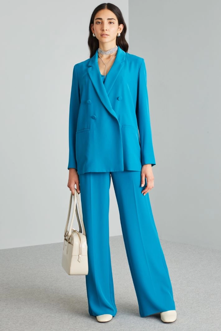 Fluid cady blazer - TURQUOISE