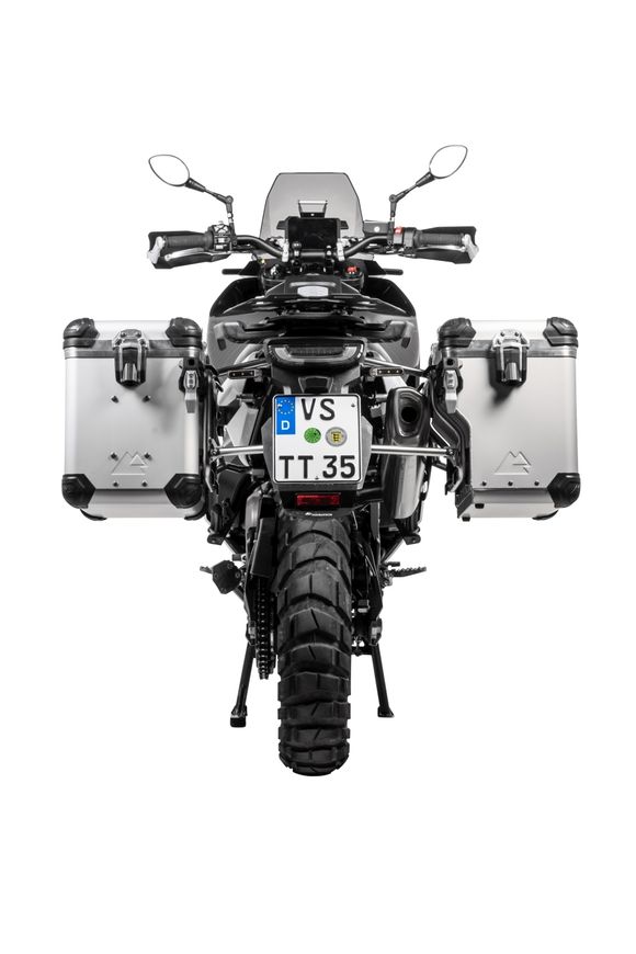 Touratech ZEGA Evo X suitcase With 45/45 offset - Gray support included - Gray anodizedRef: Trt01856A / 01-414-6826-0